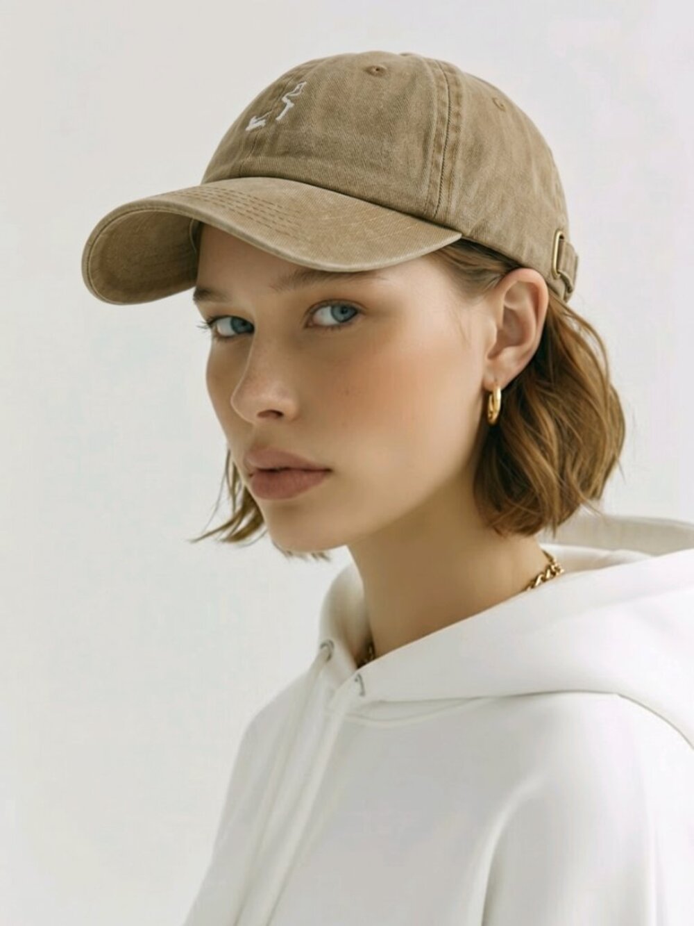 Taking a Dachshund for a Walk Denim Beige Ball Cap Hat - NWOT - Picture 2 of 6